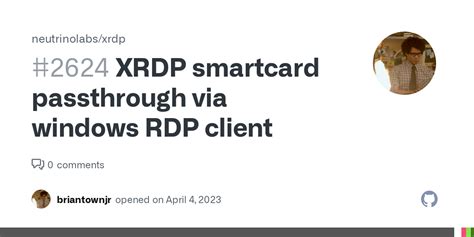 XRDP smartcard passthrough via windows RDP client 